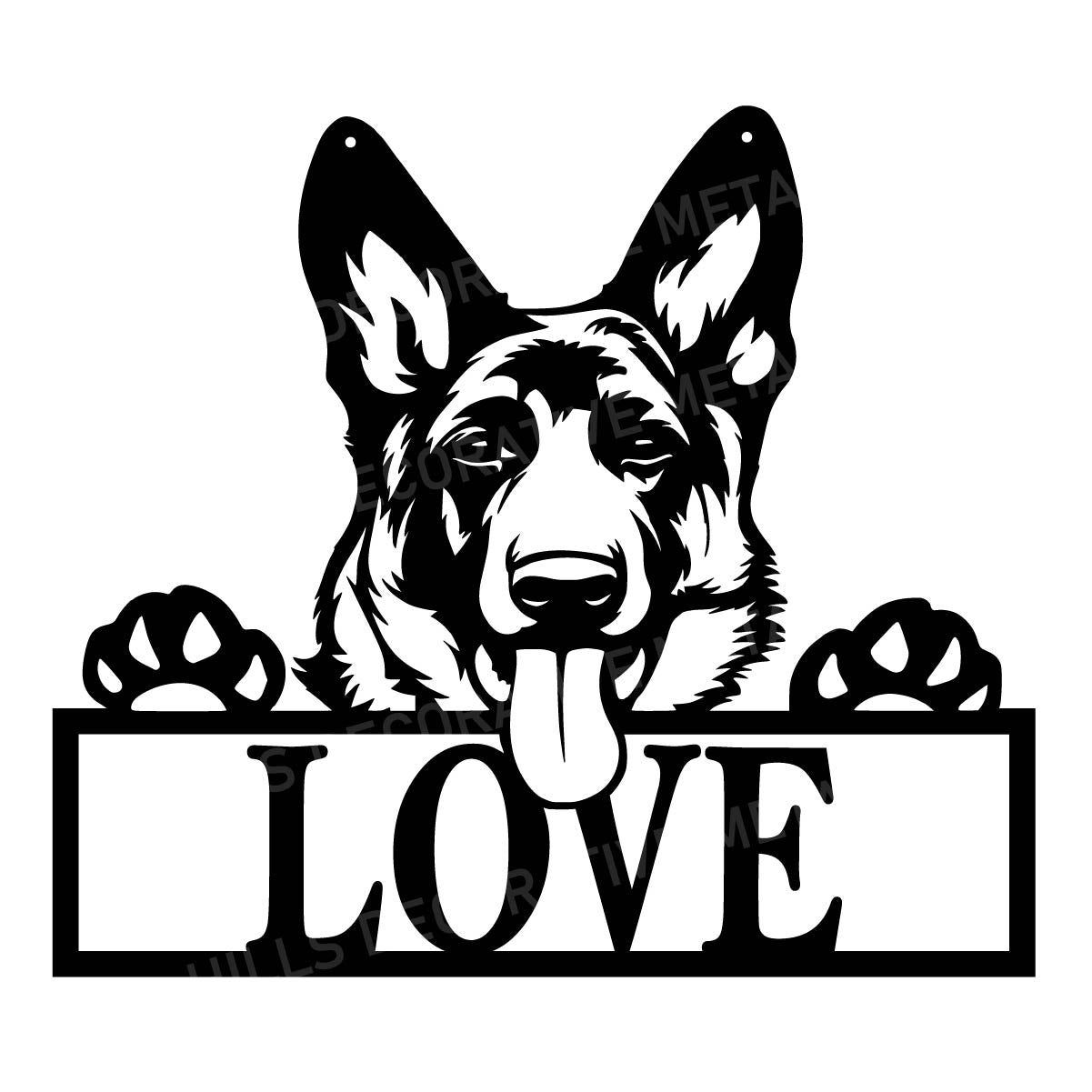 Metal German Shepherd Sign