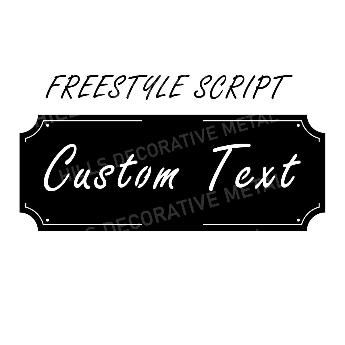 Rectangle Metal Sign Design 2