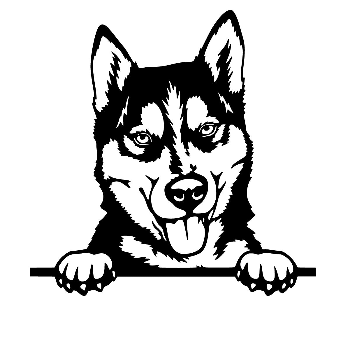 Metal Siberian Husky Sign