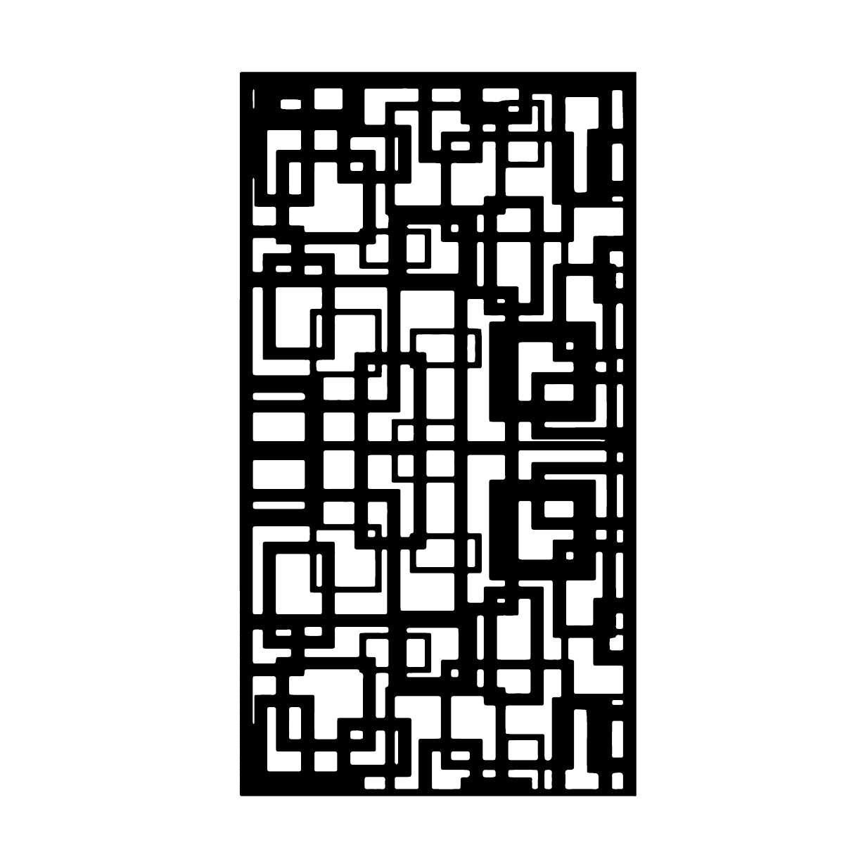 Geometric Squares Decorative Screen