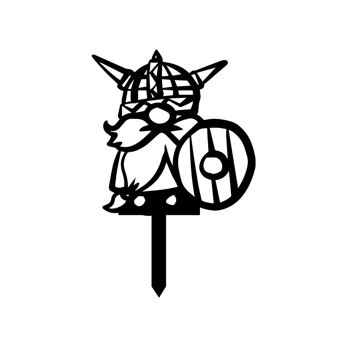Metal Viking Garden Gnome with Shield