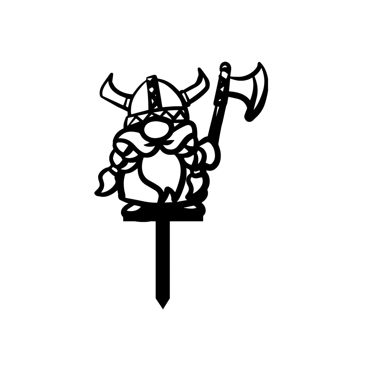 Metal Viking Garden Gnome with Axe