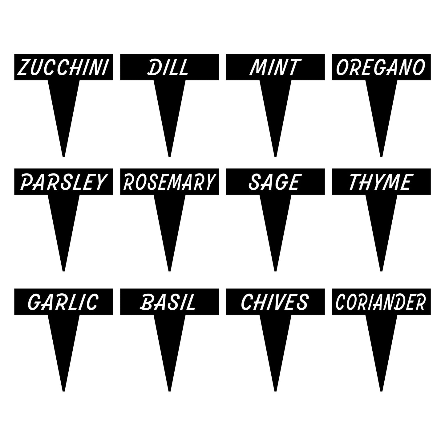 Rustic Garden Name Stakes