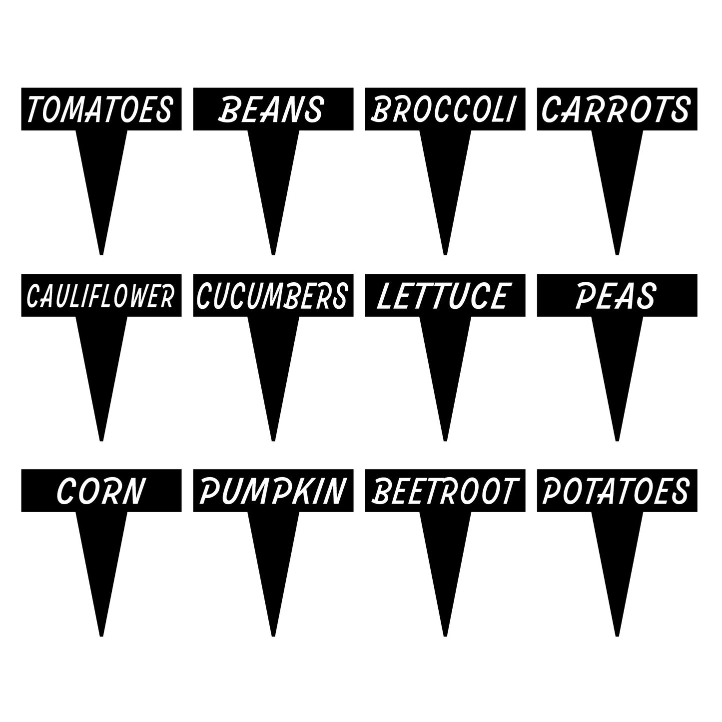Rustic Garden Name Stakes