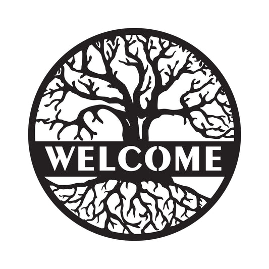 Welcome Tree of Life Sign