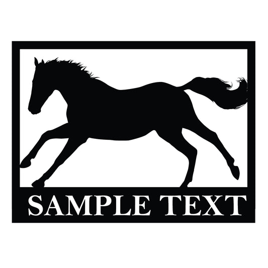 Galloping Horse Rectangle Sign