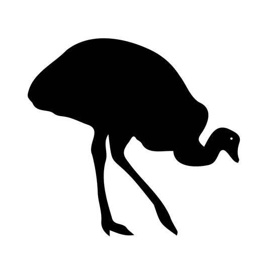 Emu Head Down Silhouette