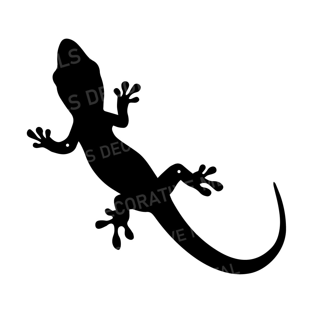 Metal Climbing Lizard Silhouette