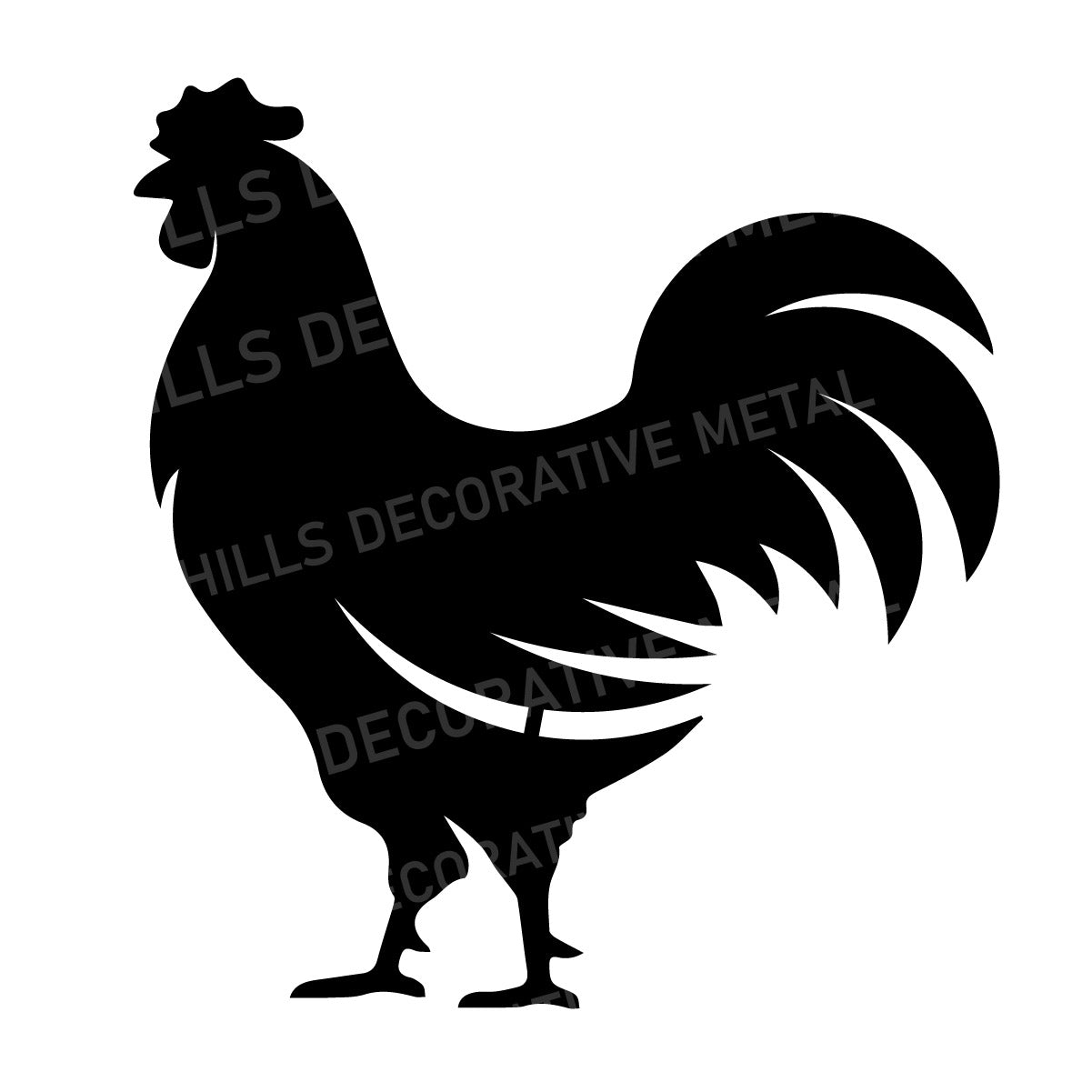 Metal Hen Silhouette