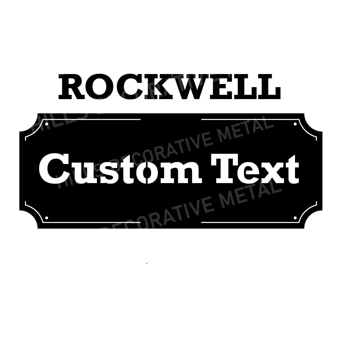 Rectangle Metal Sign Design 2 – hills-decorative-metal