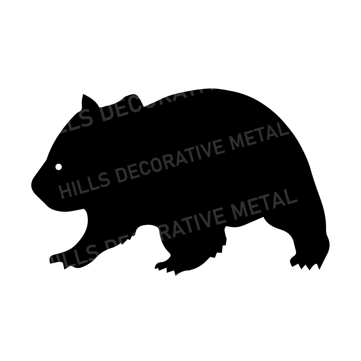 Wombat Metal Silhouette