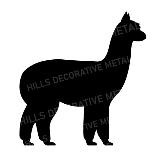 Metal Alpaca Silhouette