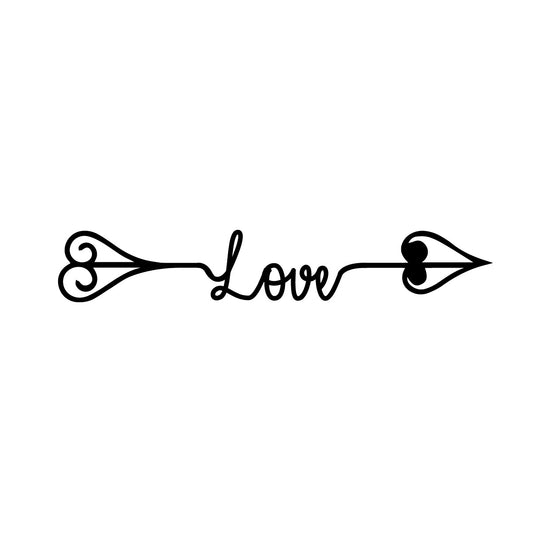 Arrowed Love - Metal Sign